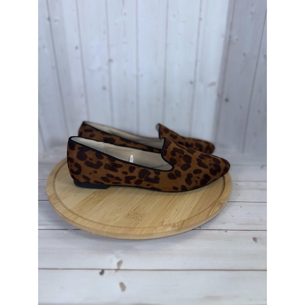olivia & kate leopard loafers 6.5